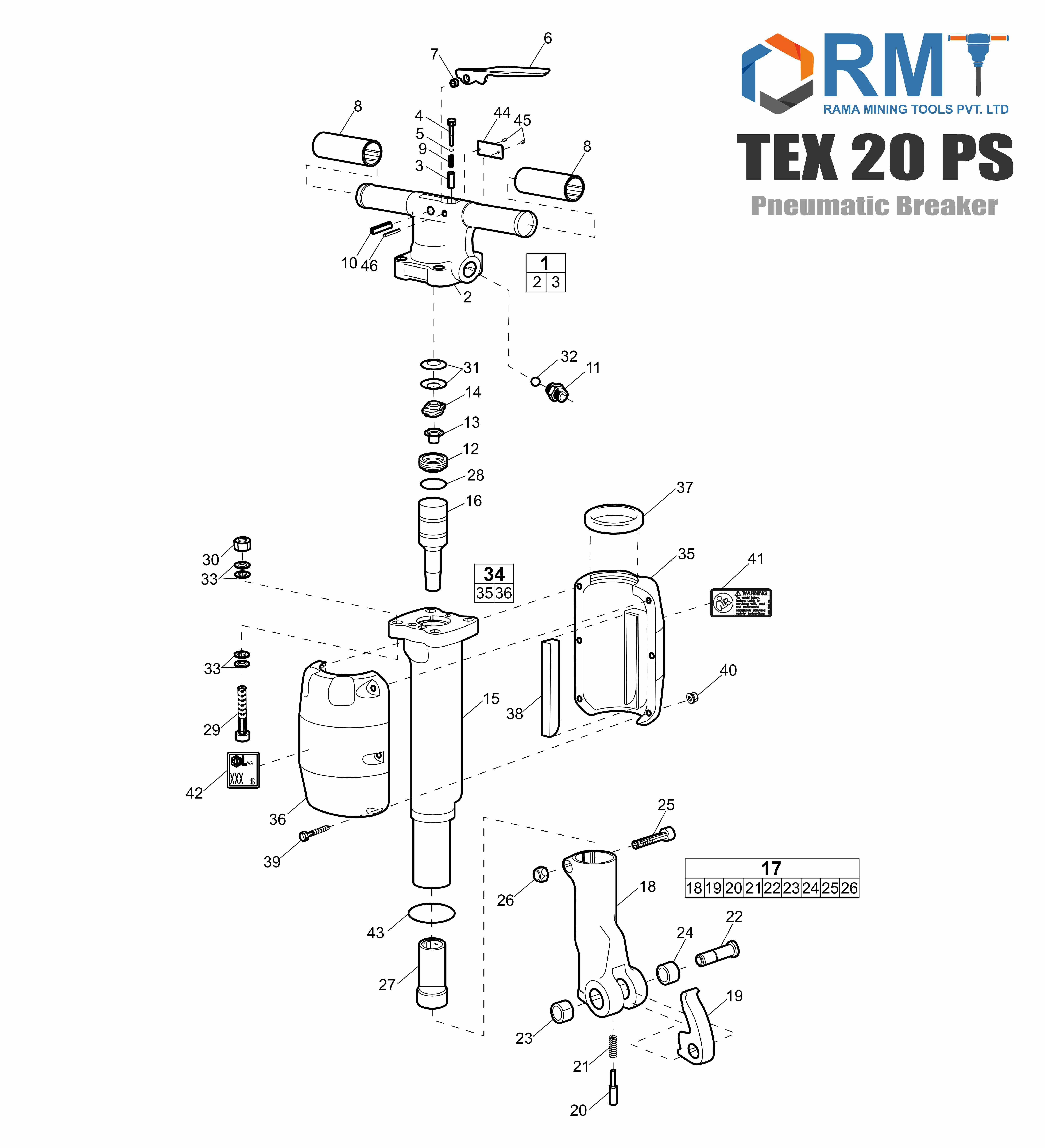 TEX 20 PS - Pneumatic Breaker